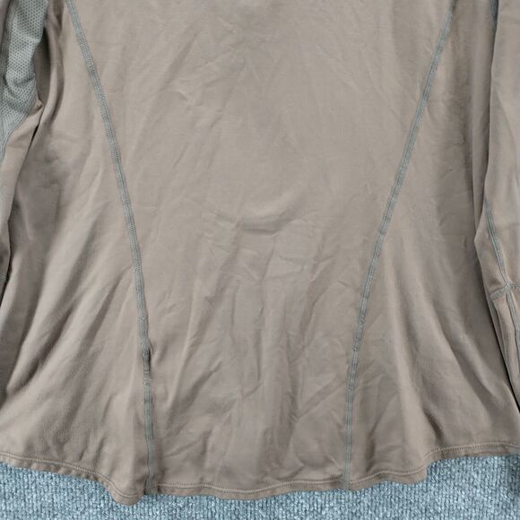 Nike Fit Dry Women's 1/4 Zip Athletic Shirt Brown Large 12-14 Raglan Sleeve - Picture 9 of 16